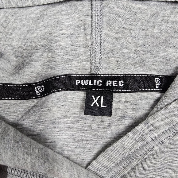 Public Rec Hooded‎ Shirt Mens XL Gray Pullover Long Sleeve Stretch Active Preppy - Picture 4 of 9